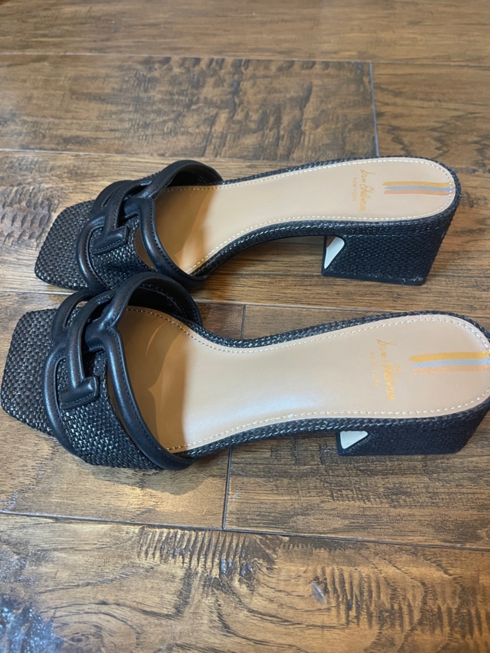 Sam Edelman Waylon Slide Sandal Black Weave - Picture 6 of 7